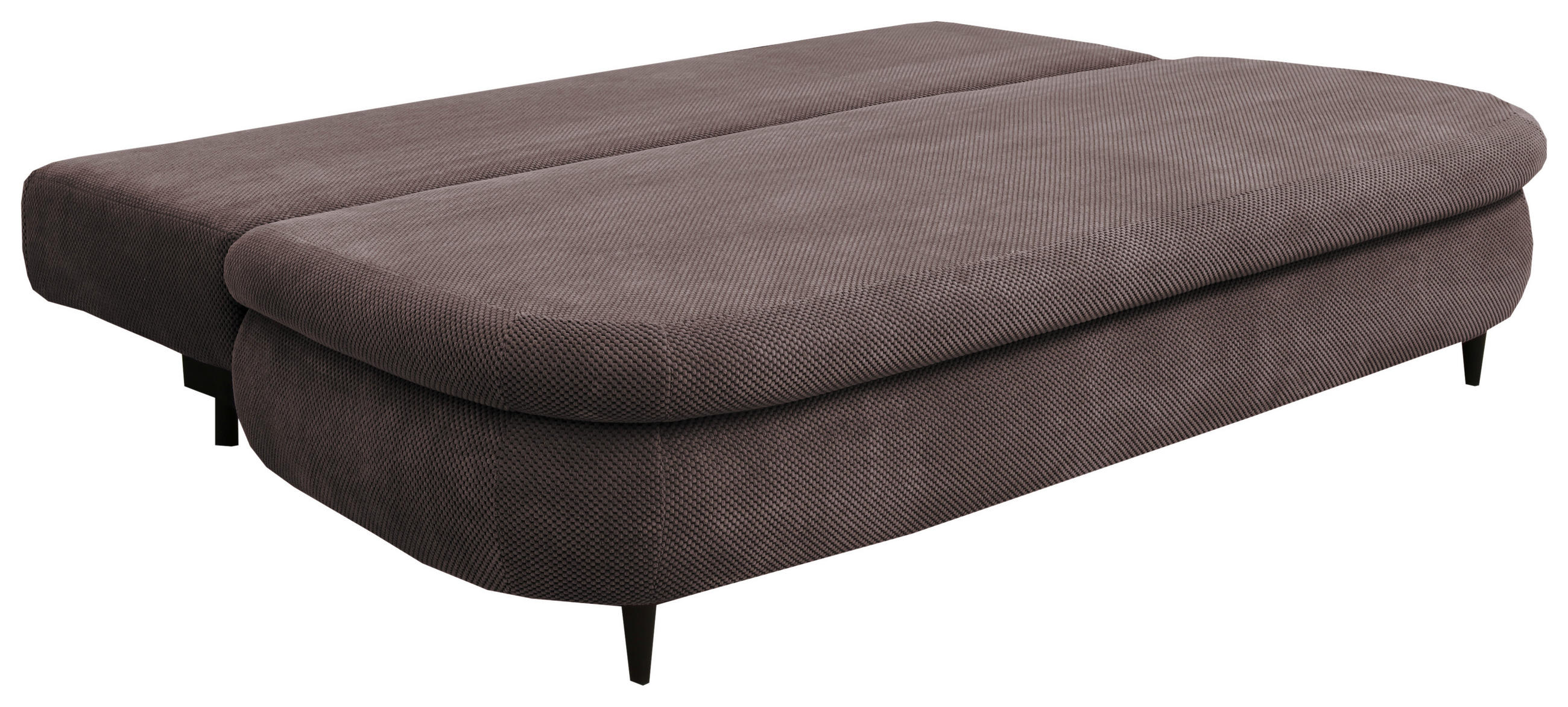 SCHLAFSOFA in Webstoff, Plüsch Braun  - Schwarz/Braun, Design, Textil (213/89/105cm) - Novel