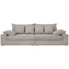 VIERSITZER-SOFA in Cord Silberfarben  - Silberfarben/Schwarz, Modern, Kunststoff/Textil (308/80/140cm) - Livetastic