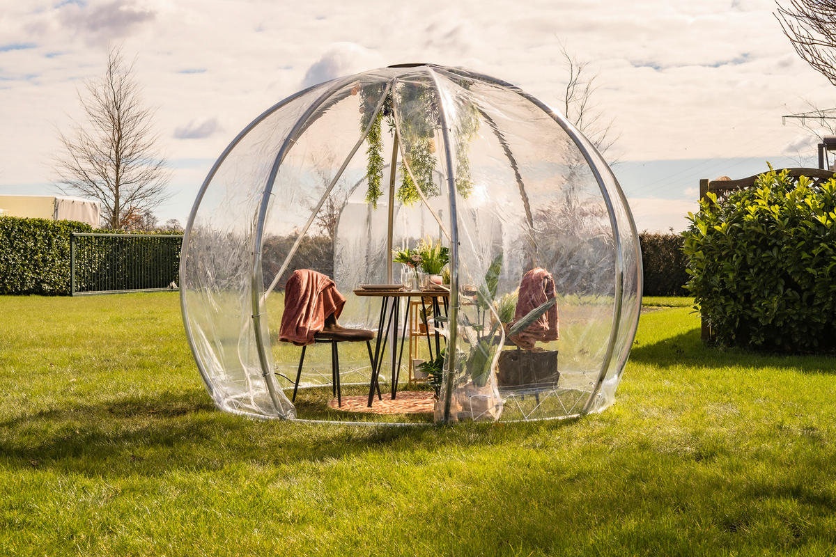 PAVILLON 372/250/372 cm Aluminium  - Transparent/Silberfarben, Basics, Kunststoff/Metall (372/250/372cm)
