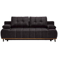 SCHLAFSOFA Clive in Webstoff Graphitfarben  - Schwarz/Graphitfarben, Design, Holz/Textil (206/77-87/102cm) - Novel