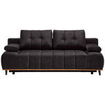 SCHLAFSOFA Clive in Webstoff Graphitfarben  - Schwarz/Graphitfarben, Design, Holz/Textil (206/77-87/102cm) - Novel