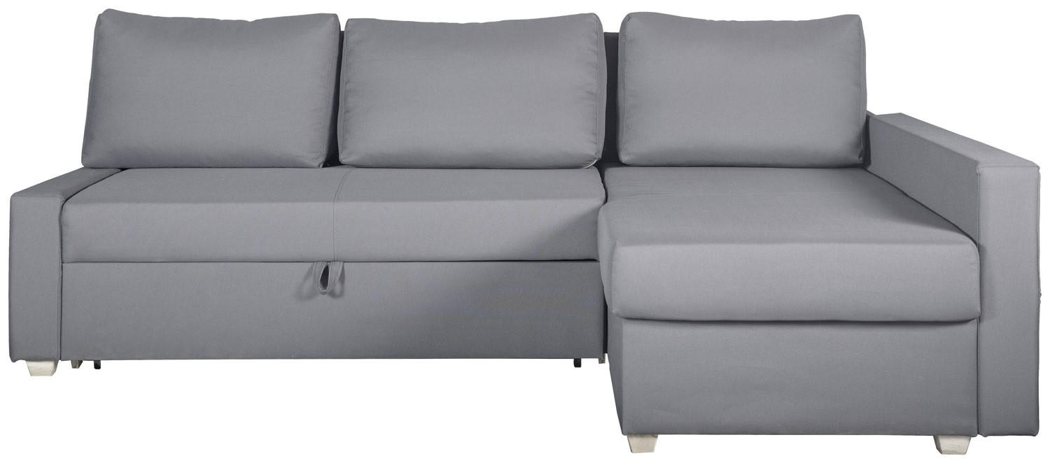 SJEDEĆA GARNITURA tekstil siva - siva/boje hrasta, Moderno, tekstil/drvo (230/155cm) - Ti'me