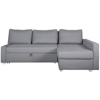 SJEDEĆA GARNITURA tekstil  siva   - siva/boje hrasta, Moderno, tekstil/drvo (230/155cm) - Ti'me