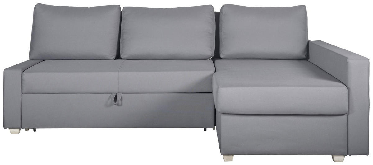 SJEDEĆA GARNITURA tekstil  siva   - siva/boje hrasta, Moderno, tekstil/drvo (230/155cm) - Ti'me