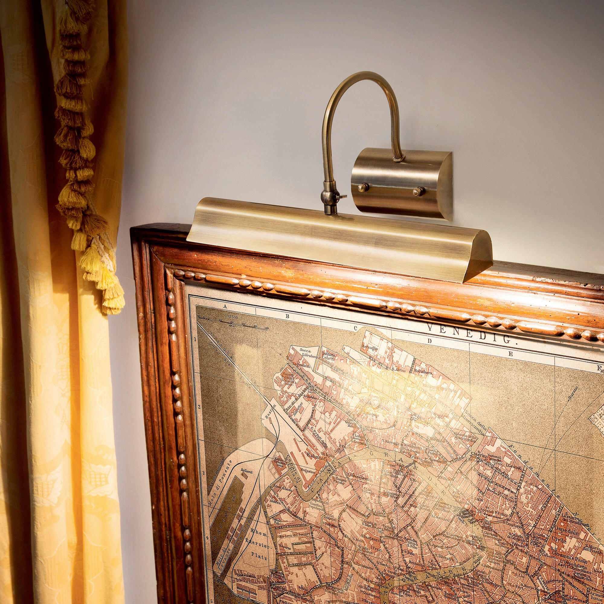 BILDERLEUCHTE 35/18/18 cm   - Messingfarben, KONVENTIONELL, Metall (35/18/18cm) - Ideal Lux