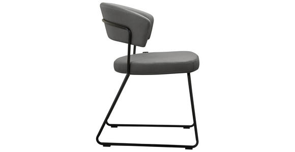 STUHL CHICAGO - Schwarz/Grau, Design, Textil/Metall (56,5/77/58cm) - Novel