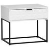 NACHTSCHRANK 59,5/52/38,5 cm  - Schwarz/Weiß, KONVENTIONELL, Holzwerkstoff/Metall (59,5/52/38,5cm) - Boxxx
