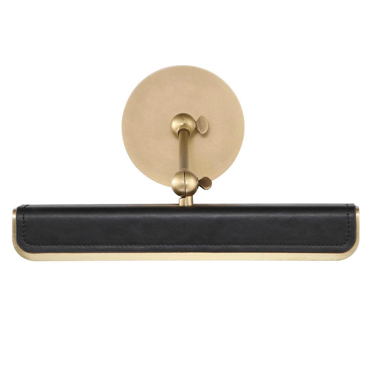 WANDLEUCHTE    - Messingfarben, KONVENTIONELL, Leder/Kunststoff (19,7/30,5/24,8cm) - Elstead Lighting