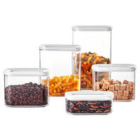 VORRATSDOSENSET 5-teilig  - Klar/Transparent, Basics, Kunststoff (14,7/27,5/23cm) - Mepal