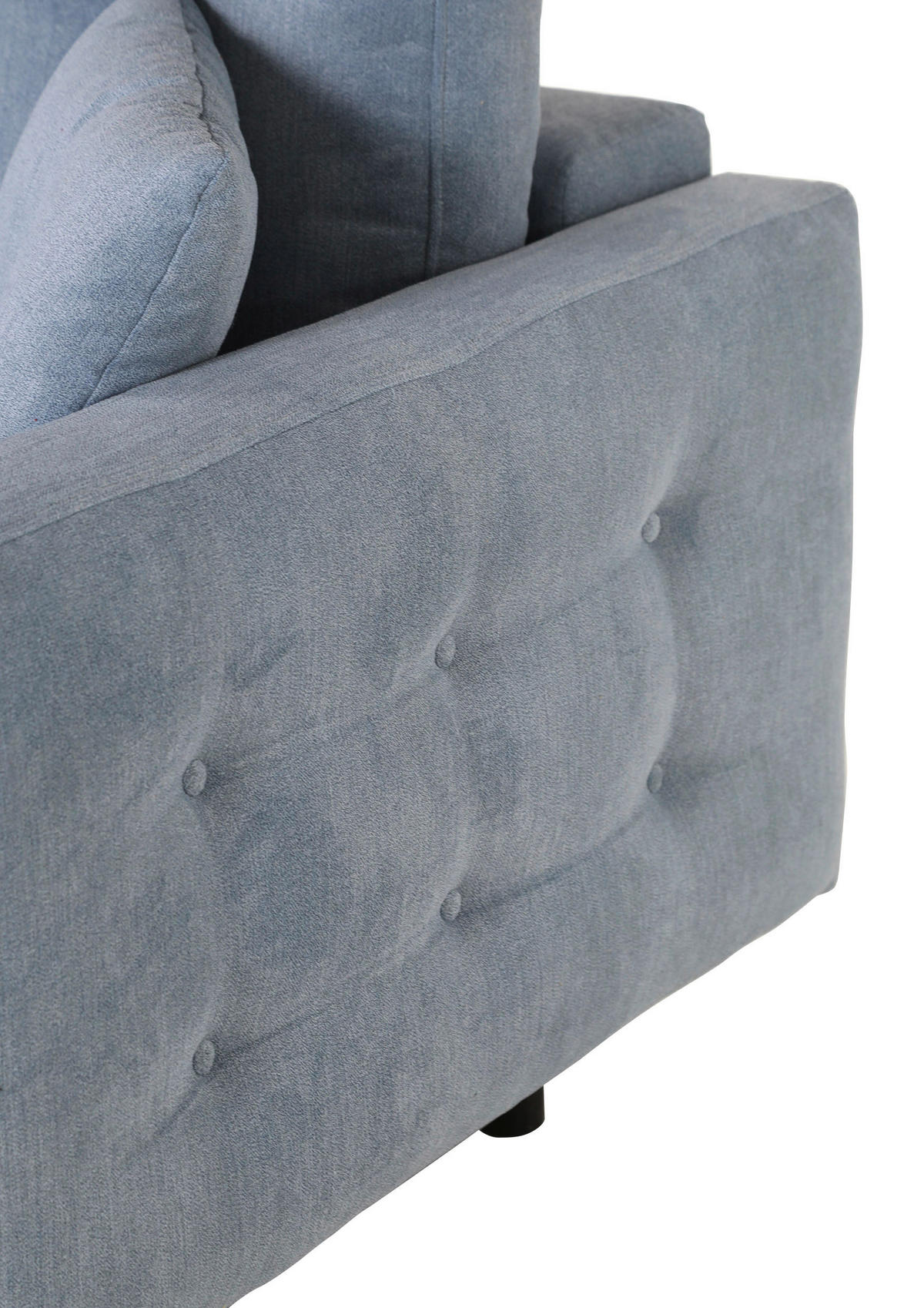 BÄDDSOFFA i flatväv ljusblå  - ljusblå/naturfärgad, Klassisk, textil (225/70/98cm) - Livetastic