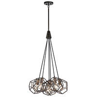 KRONLEUCHTER 57.6/101.9 cm    - Schwarz, Design, Metall (57.6/101.9cm) - Elstead Lighting