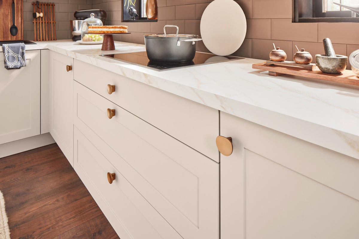 EINBAUKÜCHE   - Beige, Design, Holzwerkstoff - Celina