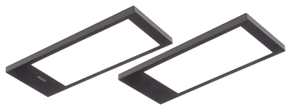 UNTERBAULEUCHTEN-SET - Schwarz, Kunststoff (7,6/18/0,8cm) - HKT