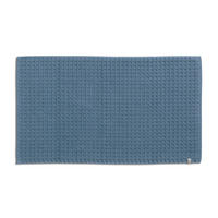 BADTEPPICH PIQUEE Blau 60/100 cm  - Blau, Basics, Textil (60/100cm) - Moeve