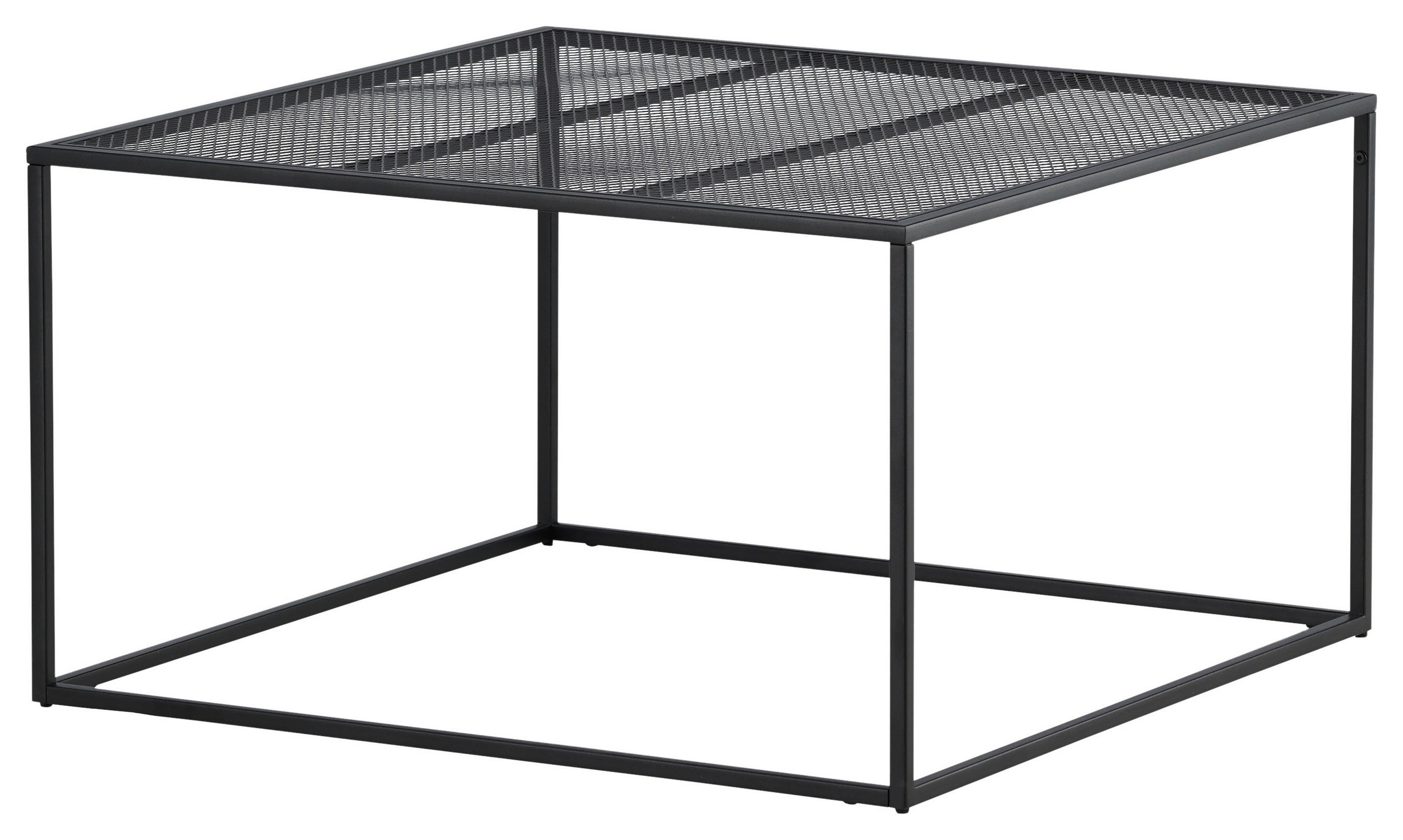 COUCHTISCH 80/80/45 cm rechteckig Schwarz - Schwarz, Design, Metall (80/80/45cm) - Livetastic
