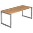 SCHREIBTISCH - Eichefarben/Silberfarben, KONVENTIONELL, Holzwerkstoff/Metall (180/80/65-85cm) SCHREIBTISCH - Eichefarben/Silberfarben, KONVENTIONELL, Holzwerkstoff/Metall (180/80/65-85cm)