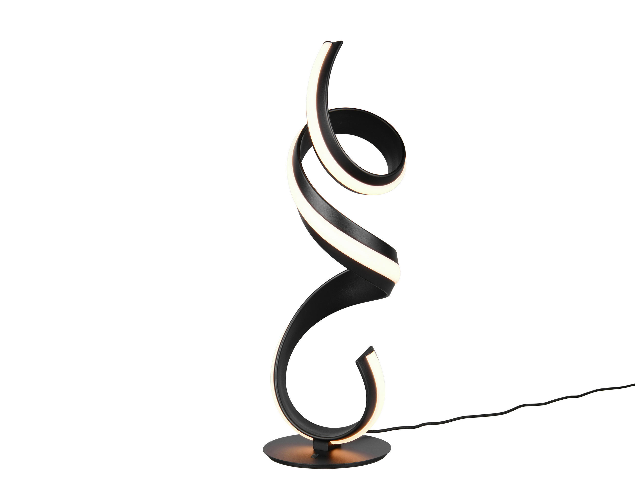 LED-TISCHLEUCHTE - Schwarz/Weiß, Design, Kunststoff/Metall (20/60,5cm) - Cinque