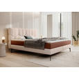 BOXSPRINGBETT 160/200 cm  in Champagner, Terracotta  - Champagner/Terracotta, Design, Leder/Textil (160/200cm) - Esposa