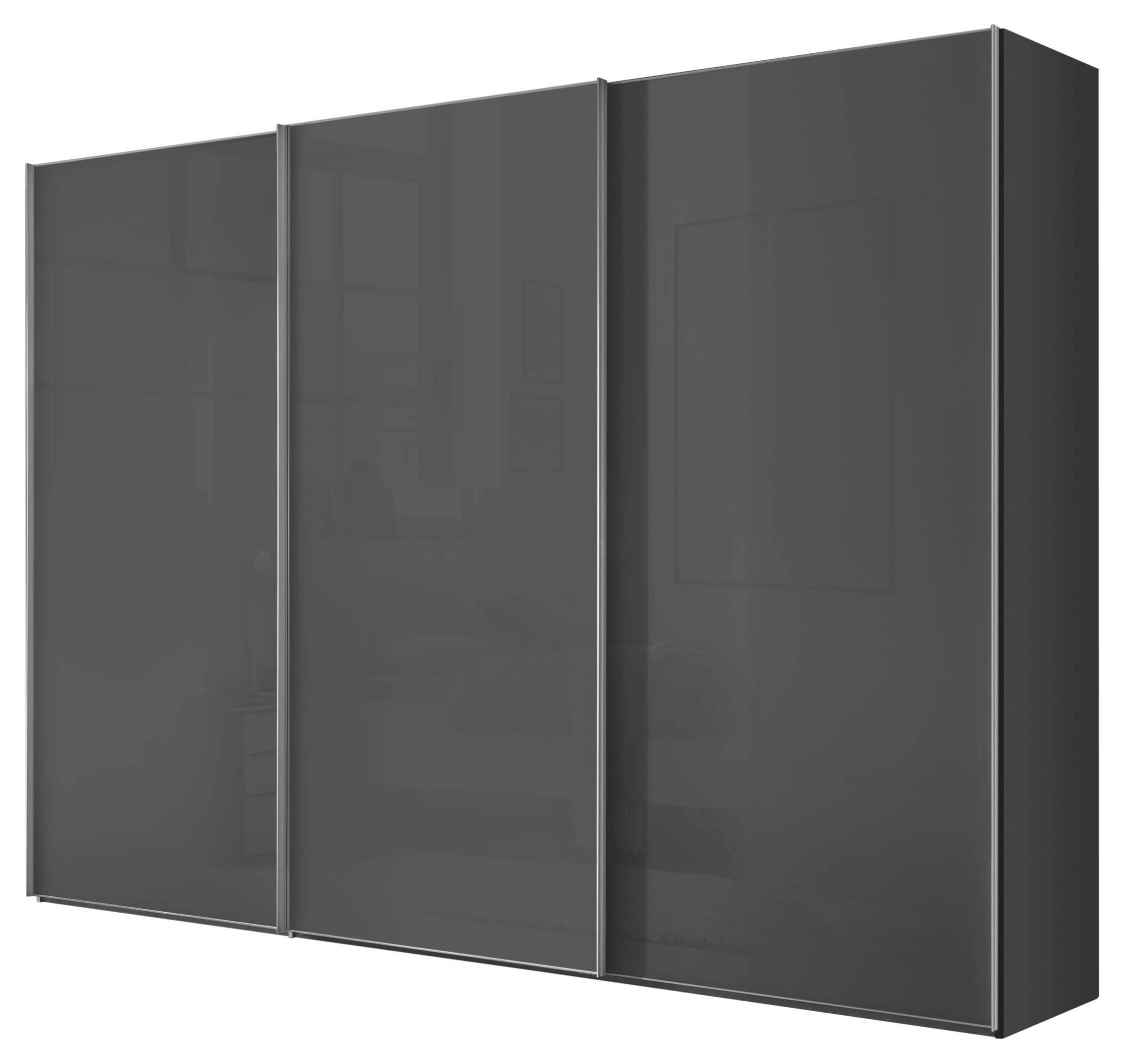 Schwebetürenschrank Lumos Vulkanglas, B:249cm