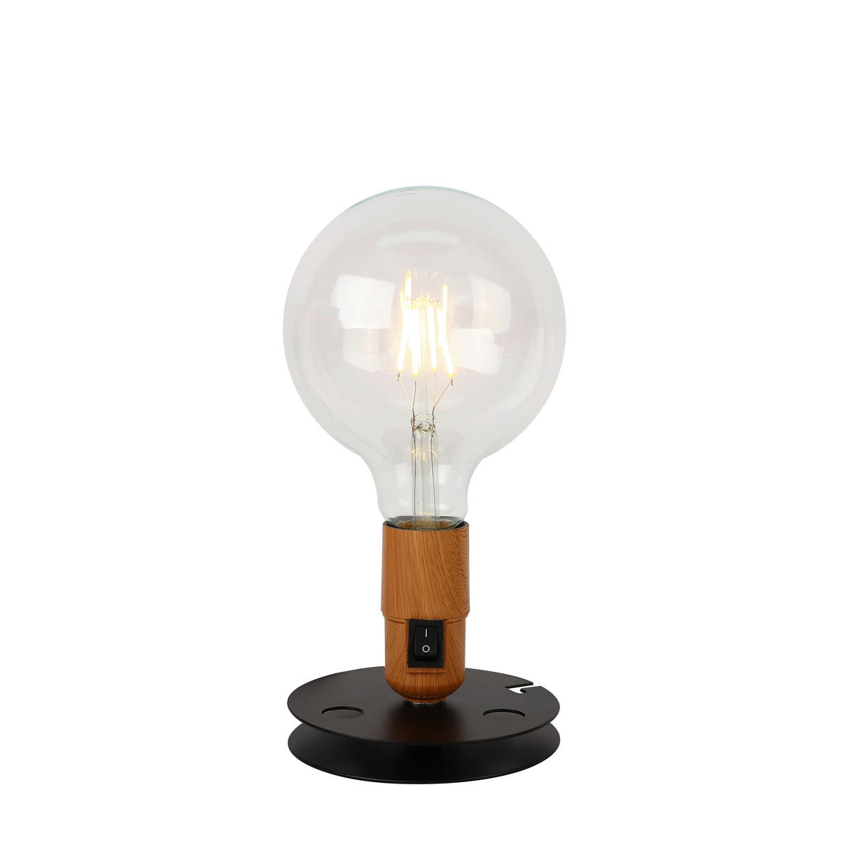 STOLNÍ LAMPA, E27, 12/9 cm  - černá, Konvenční, kov (12/9cm) - Globo
