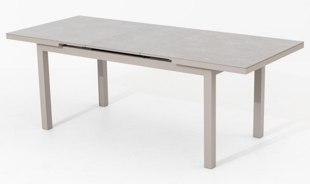 GARTENTISCH 167/90/77 cm Metall, Stein rechteckig  - Naturfarben, MODERN, Stein/Metall (167/90/77cm) - Gardenson