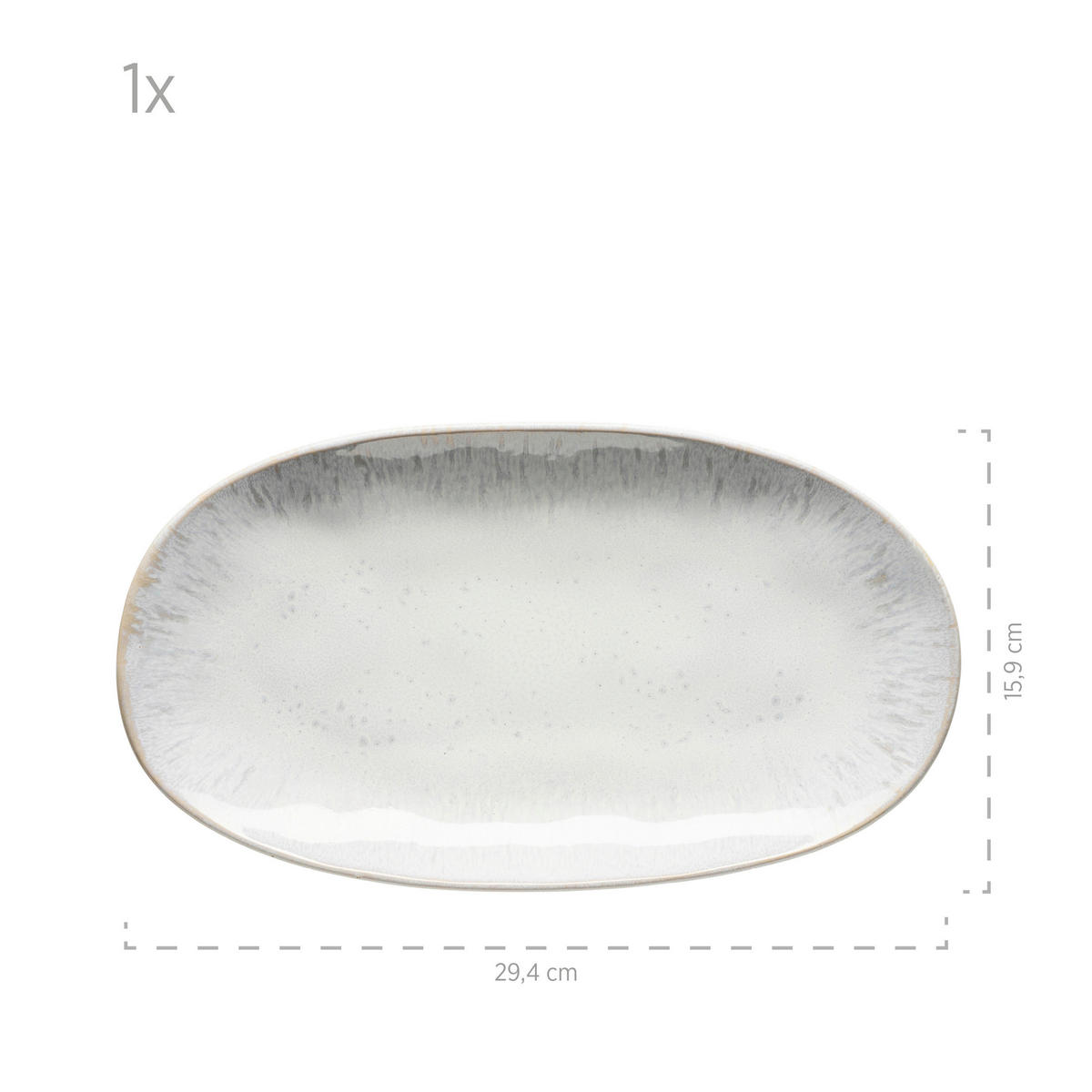 SERVIERPLATTE - Weiß, Basics, Keramik (39/24,5/10cm) - Mäser