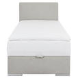BOXBETT 90/200 cm  in Ecru  - Chromfarben/Ecru, KONVENTIONELL, Kunststoff/Textil (90/200cm) - Carryhome