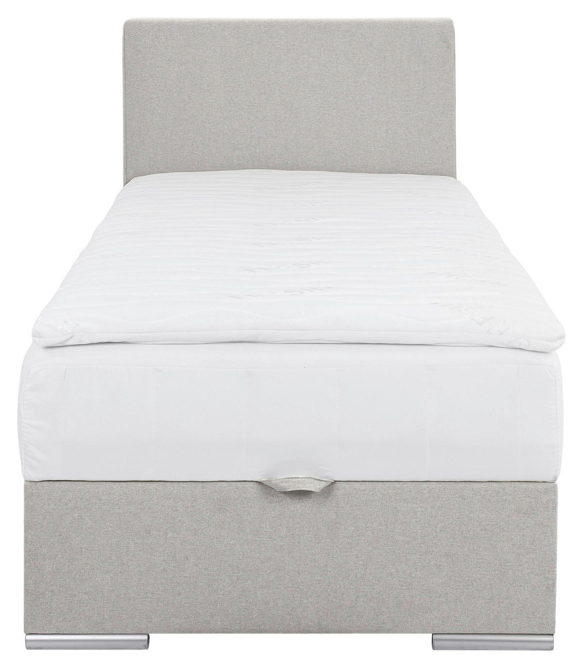 BOX-ÁGY 90/200 cm  ekrü  - króm/ekrü, Konventionell, műanyag/textil (90/200cm) - Carryhome