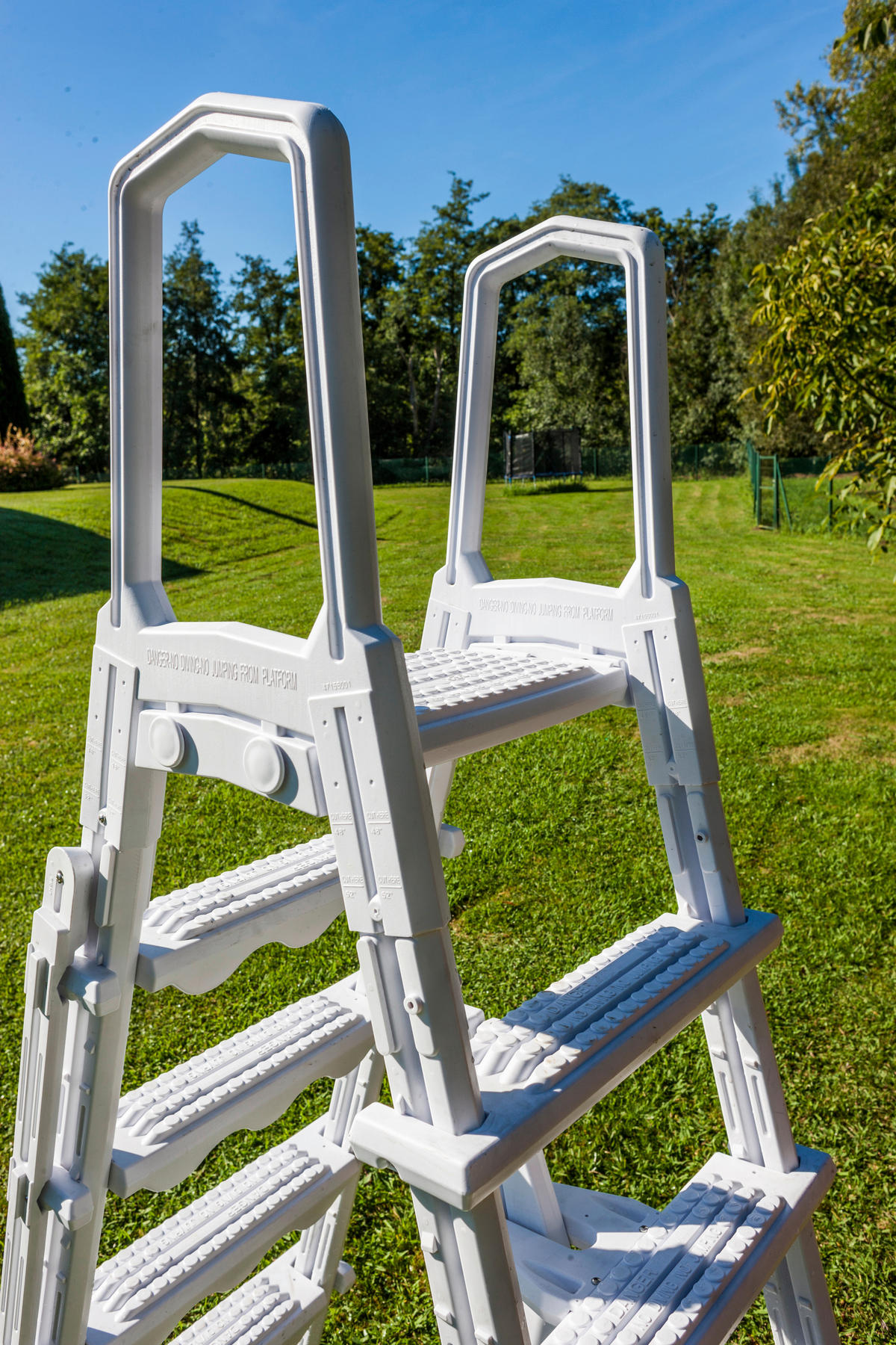 POOLLEITER 2024  - Weiß, KONVENTIONELL, Kunststoff (65/196/109cm) - Gre