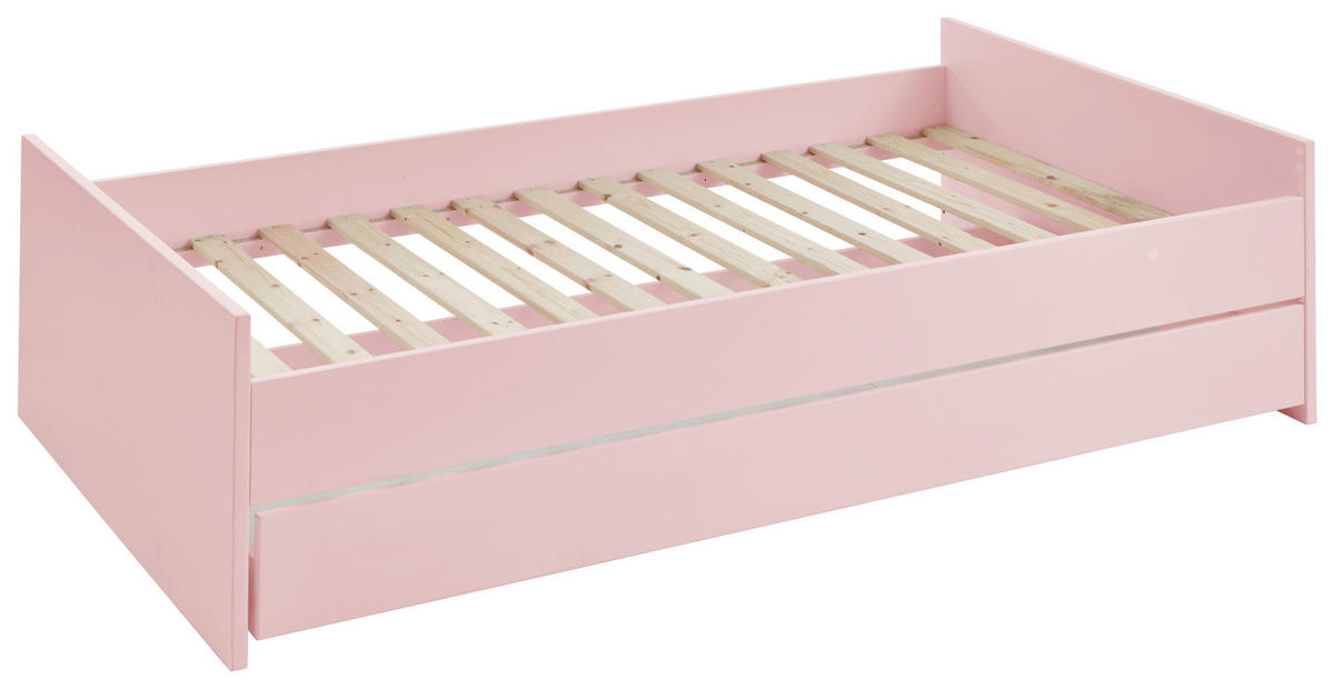 BODENBETT. 120/200 cm  in Rosa  - Rosa, LIFESTYLE, Holz/Holzwerkstoff (120/200cm) - Stylife