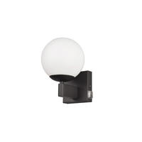 BADEZIMMER-WANDLEUCHTE Kula 14/20 cm   - Schwarz/Weiß, MODERN, Glas/Metall (14/20cm) - Trio Leuchten