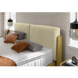 BOXSPRINGBETT 180/200 cm  in Creme, Senfgelb  - Senfgelb/Creme, Design, Textil/Metall (180/200cm) - Johann Jakob