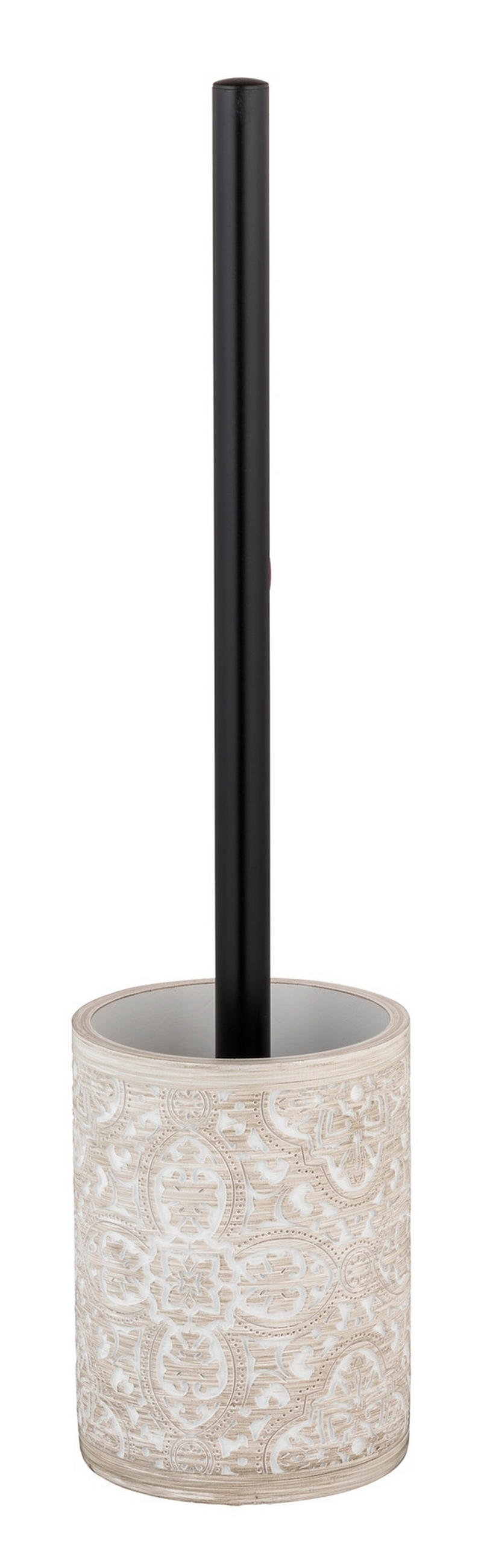 WC-BÜRSTENGARNITUR - Schwarz/Grau, Basics, Kunststoff/Metall (9,5/36,5/9,5cm) - Wenko
