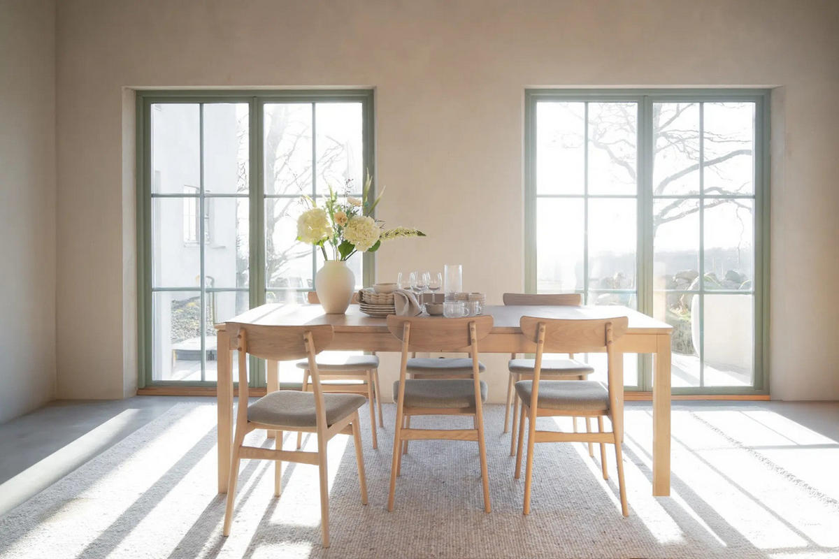 MATBORD i trä 200/95/76 cm   - ek Bianco, Klassisk, trä (200/95/76cm) - Rowico