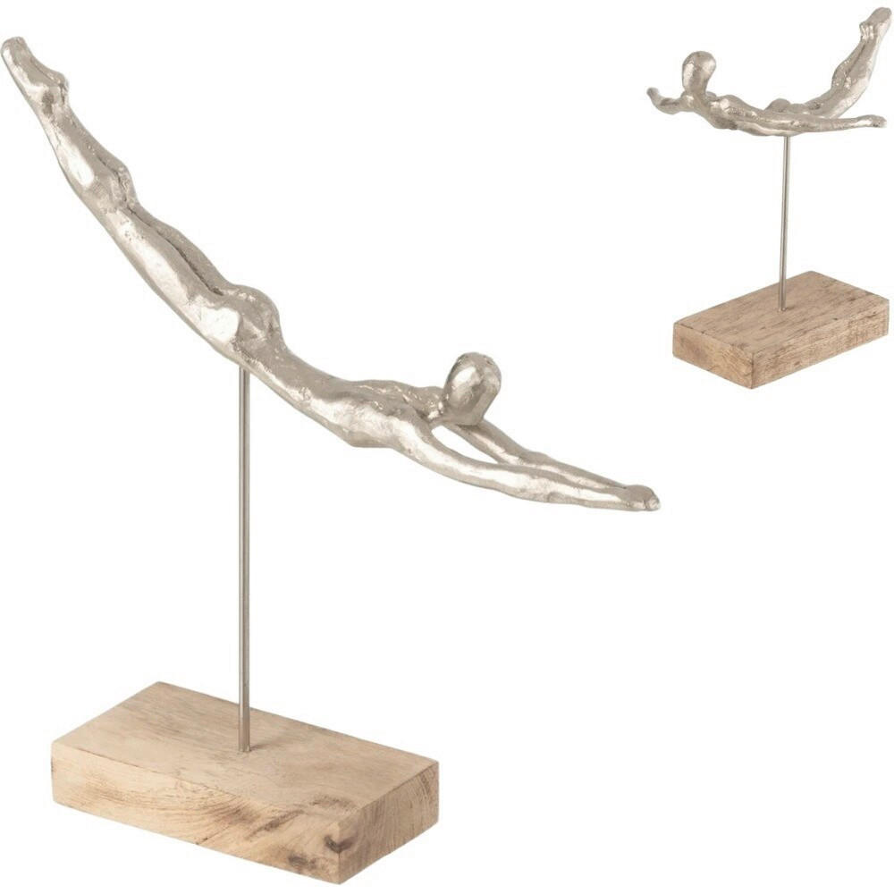 OKRASNA FIGURA OTROKA - srebrne barve, Basics, kovina (36/9/37.5cm)
