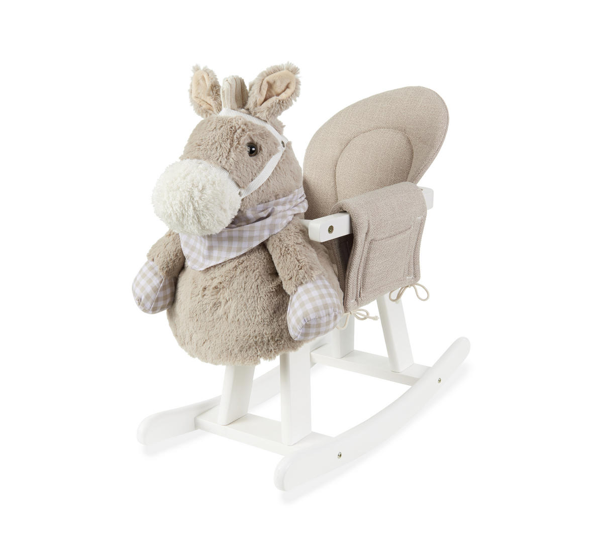 SCHAUKELPFERD - Naturfarben/Grau, Basics, Holz/Textil (61/28/57cm) - My Baby Lou