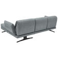 ECKSOFA  in Flachgewebe Hellblau  279-327/176-217 cm  - Schwarz/Hellblau, Design, Textil/Metall (279-327/176-217cm) - Dieter Knoll