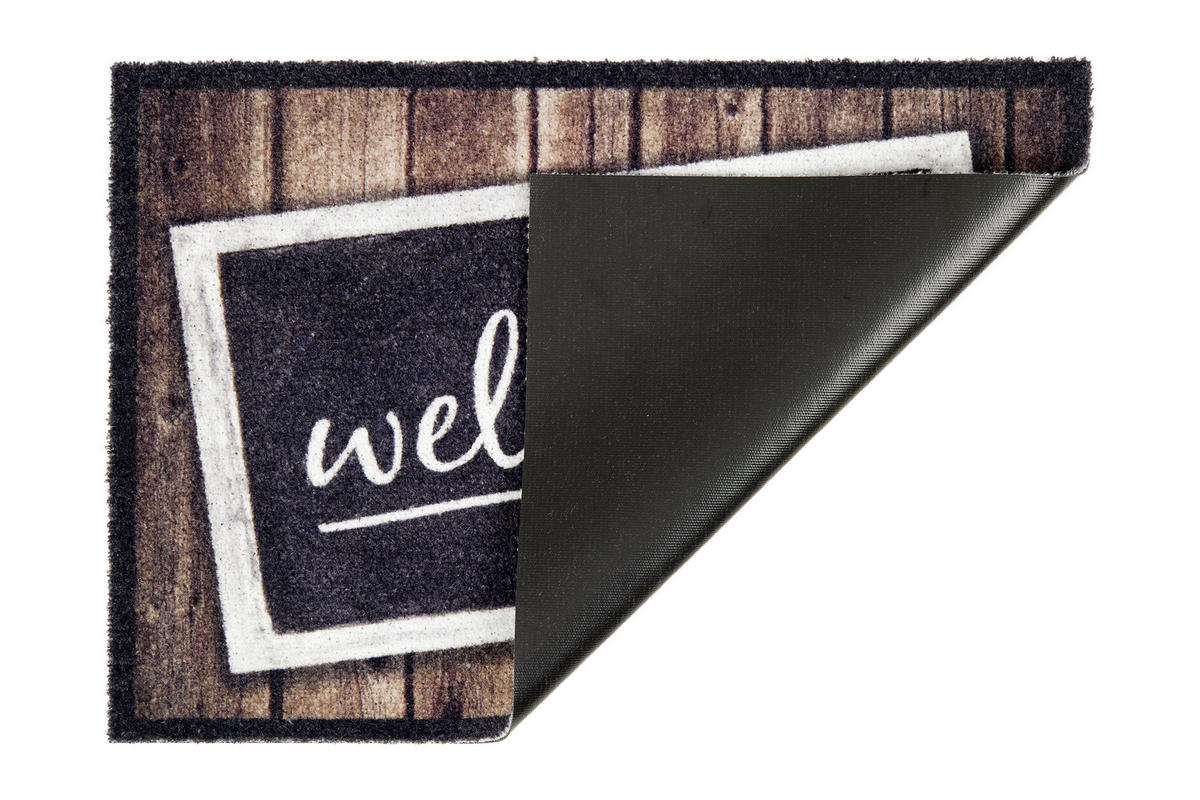 DVEŘNÍ ROHOŽKA, 50/70 cm - bílá/černá, Basics, textil (50/70cm) - Schöner Wohnen