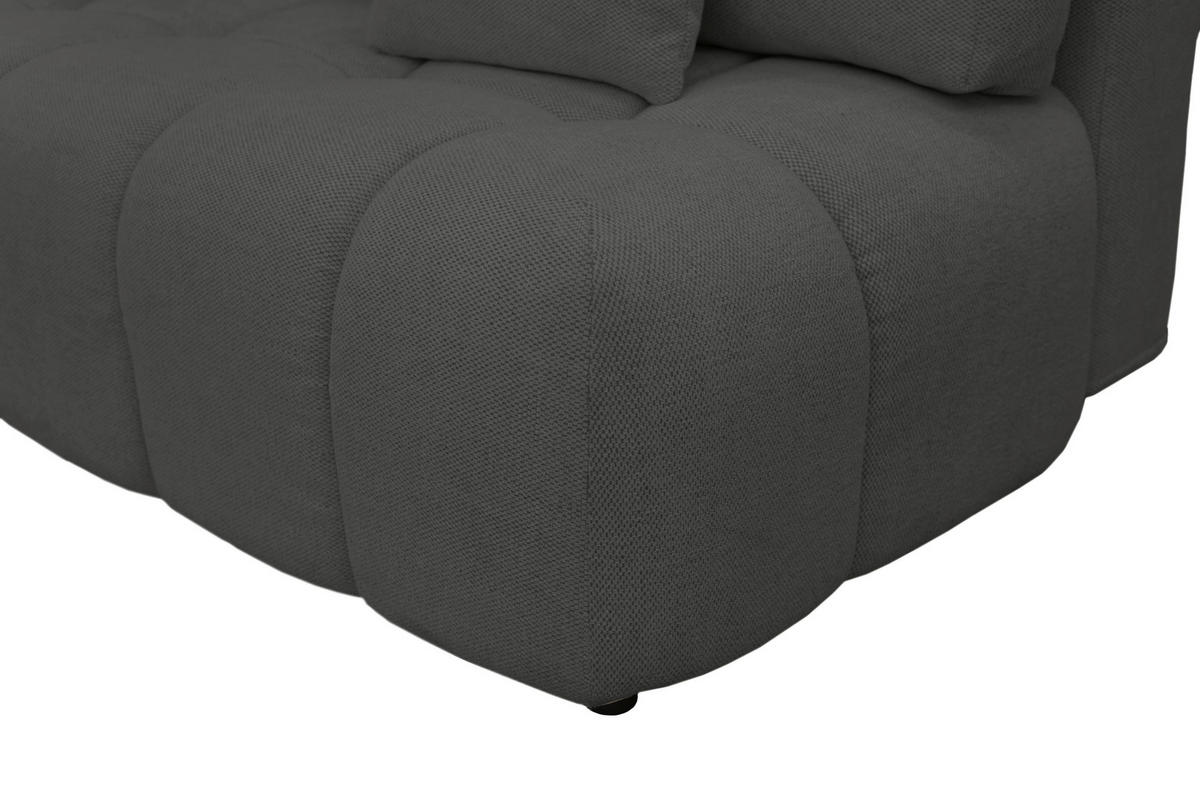 BOXSPRINGSOFA in Chenille Anthrazit  - Anthrazit/Schwarz, MODERN, Kunststoff/Textil (210/72/105cm) - Cantus