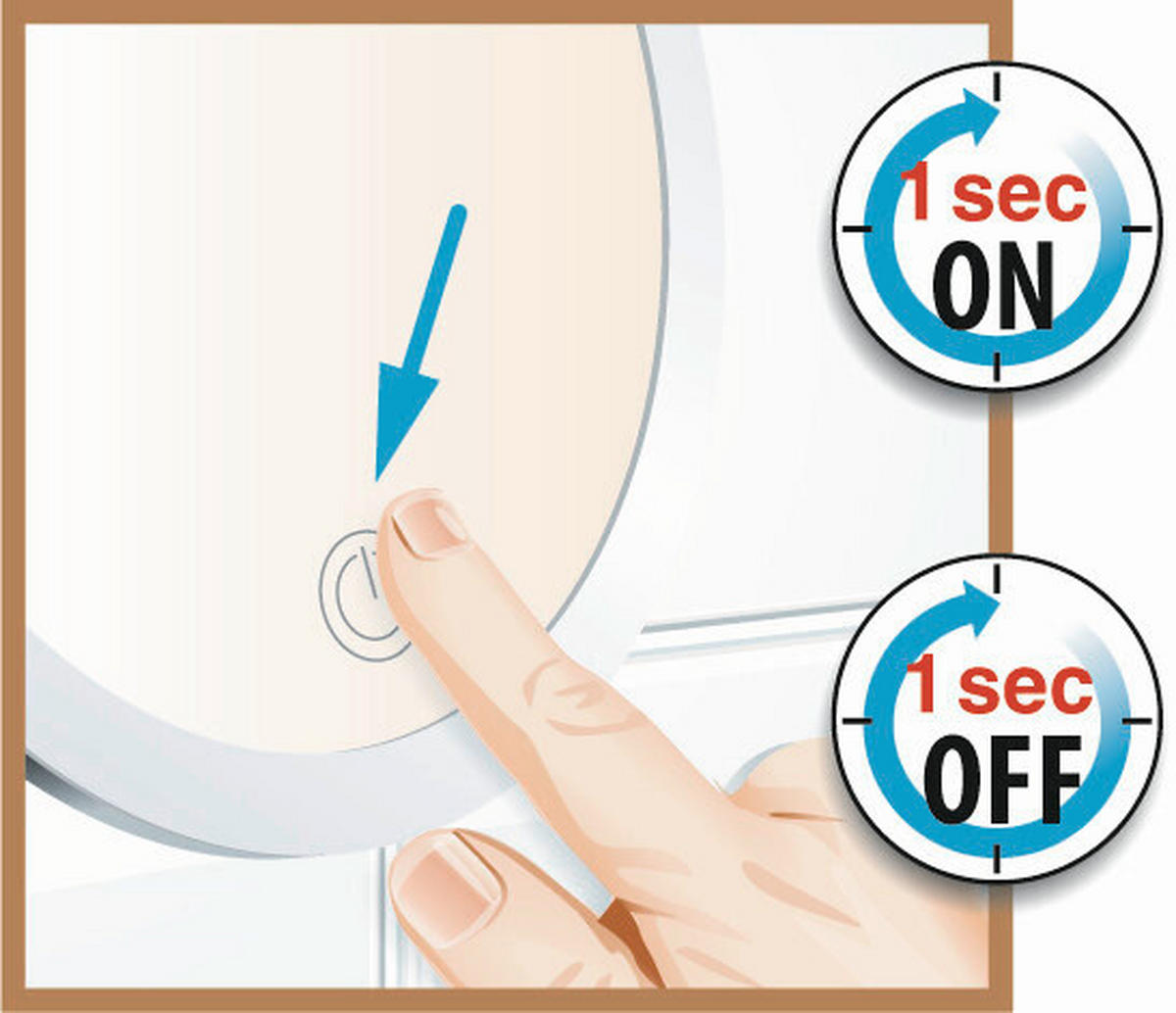 SCHMINKSPIEGEL  - Schwarz, Basics, Metall (18/18/18,5cm) - Tesa