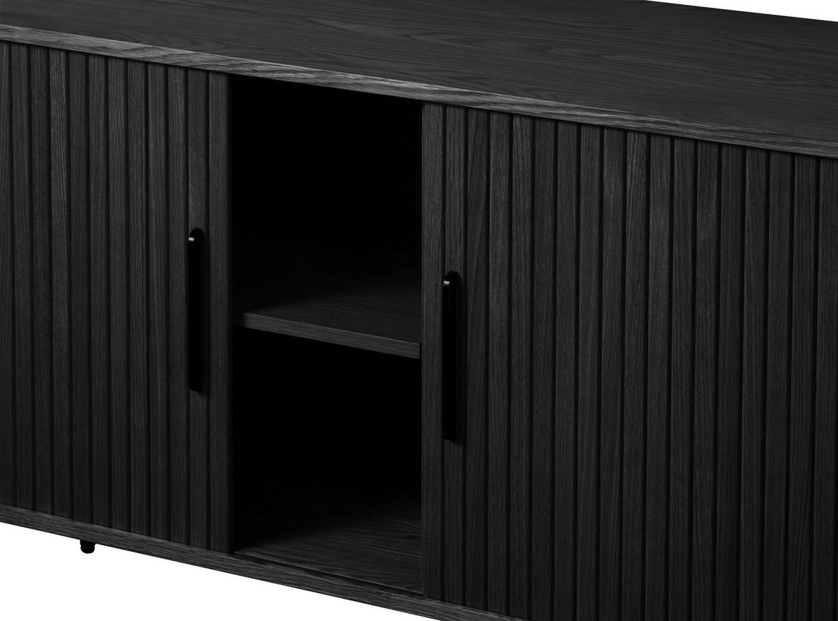 SIDEBOARD Schwarz  180/76/45 cm  - Schwarz, Trend, Holz/Holzwerkstoff (180/76/45cm) - Xora
