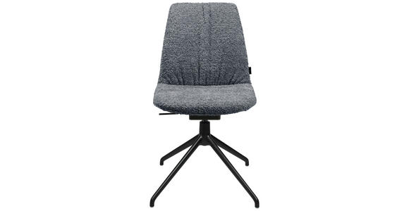 STUHL - Dunkelgrau/Alufarben, Design, Textil/Metall (46/81,5-84,5/55cm) - Johann Jakob