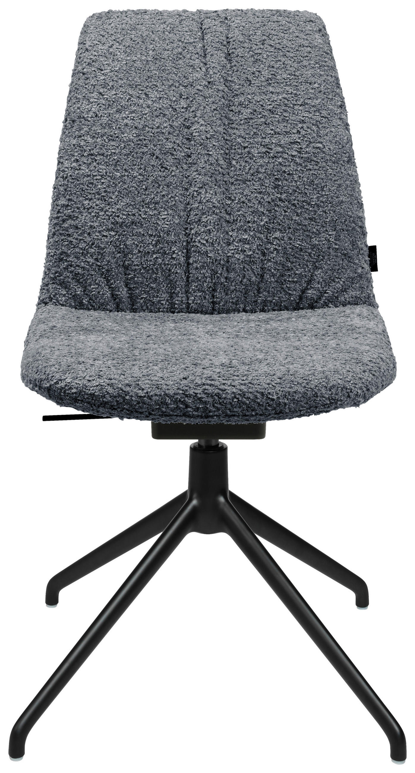 STUHL  in Aluminium Bouclé  - Dunkelgrau/Schwarz, Design, Textil/Metall (46/81,5-84,5/55cm) - Johann Jakob