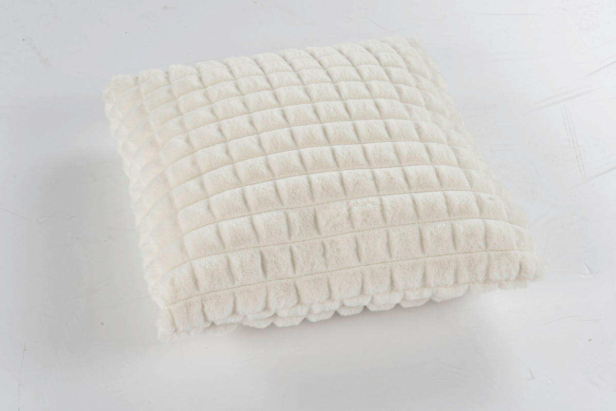 ZIERKISSEN 45/45 cm  - Elfenbein, Basics, Textil (45/45cm) - Kayoom