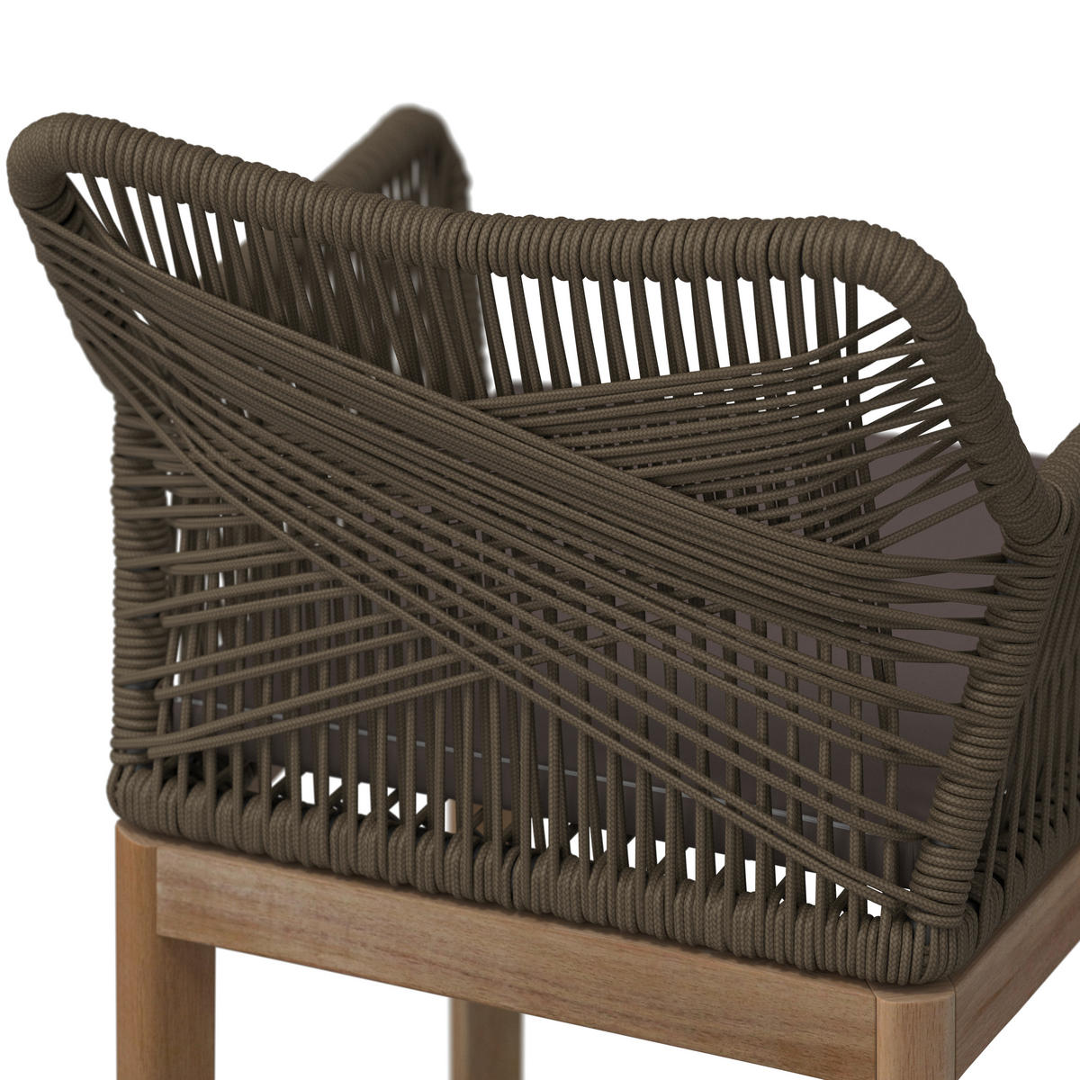 FOTOLIU PENTRU GRĂDINĂ in lemn, metal, plastic, textil gri deschis, culoare lemn tec  - gri deschis/culoare lemn tec, Modern, plastic/lemn (58/64/81cm) - Ambia Garden