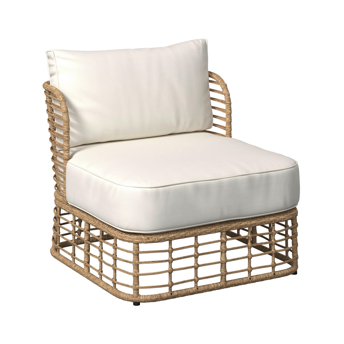 GARTEN-RELAXSESSEL 81/71/88 cm  - Beige/Creme, Natur, Kunststoff/Textil (81/71/88cm) - Ambia Garden