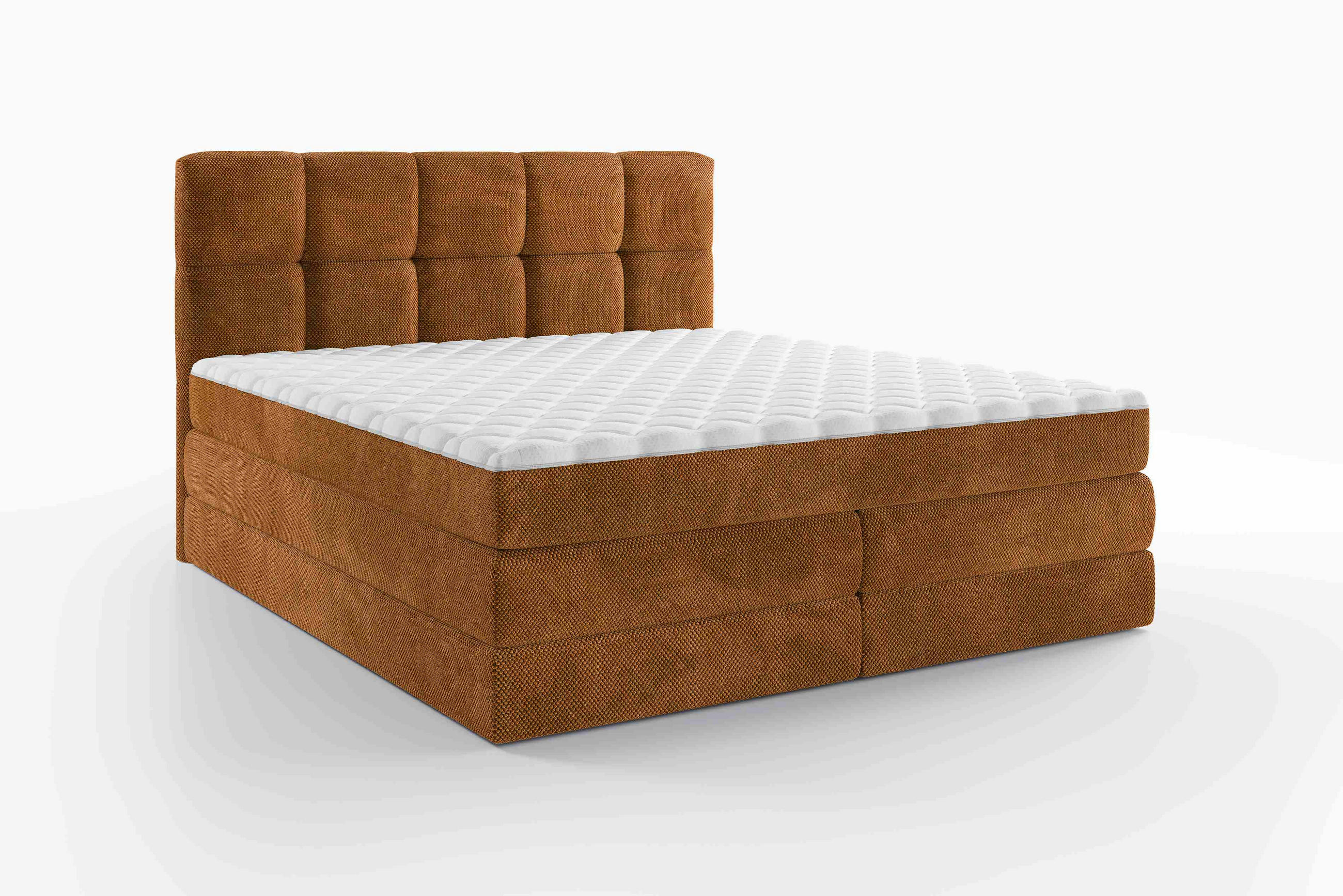 BOXSPRINGBETT 180/200 cm  in Orange  - Schwarz/Orange, Design, Kunststoff/Textil (180/200cm) - Esposa