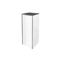 MIDISCHRANK 32,8/82,2/33 cm  - Weiß Hochglanz/Schwarz, Basics, Glas/Holzwerkstoff (32,8/82,2/33cm) - Voleo