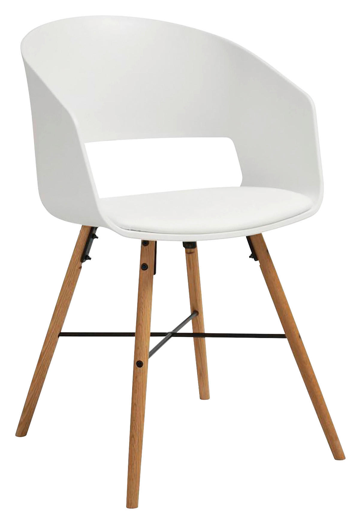 ARMLEHNSTUHL   Lederlook  - Buchefarben/Schwarz, LIFESTYLE, Holz/Kunststoff (51,5/80,5/52cm) - Livetastic