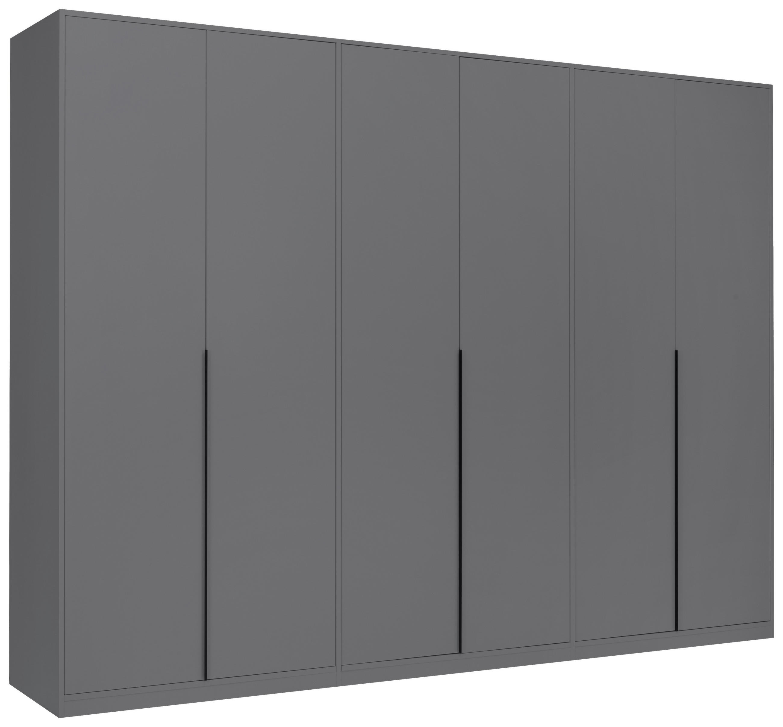 DREHTÜRENSCHRANK Graphitfarben  - Schwarz/Graphitfarben, Modern, Holzwerkstoff/Metall (276/211/53cm) - MID.YOU